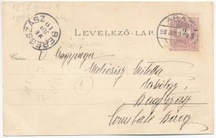 1898 (Vorläufer) Arad, Szabadság tér, színház épület délről nézve, Jószágkormányzóság palotája / squ...