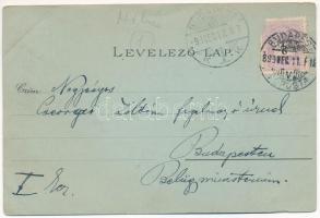 1898 (Vorläufer) Komárom, Komárno; Öreg vár, Sétatér, Zene pavilon, Tiszti pavilon, Várkapu, Klapka ...