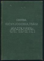 1936 Csendőrlegénységi Ellátásban Részesülők Betegsegélyező Alapja Cserba igazolvány, és rokkantsági...