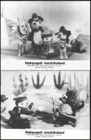 cca 1985 ,,Vadnyugati mackókaland" című lengyel - francia rajz- és bábfilm jelenetei, 17 db vin...