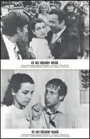 cca 1981 ,,Fél ház vőlegény nélkül" című csehszlovák filmvígjáték jelenetei és szereplői, 10 db produkciós filmfotó nyomdatechnikával sokszorosítva kartonpapírra, egyoldalas nyomással, a használatból eredő (esetleges) kisebb hibákkal, 18x24 cm