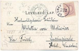 1898 (Vorläufer) Barlangliget, Höhlenhain, Tatranská Kotlina (Magas-Tátra, Vysoké Tatry); Üdvözlet a...