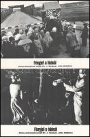 cca 1981 ,,Fényjel a hídnál" című szovjet film jelenetei és szereplői, 8 db produkciós filmfotó nyomdatechnikával sokszorosítva kartonpapírra, egyoldalas nyomással, a használatból eredő (esetleges) kisebb hibákkal, 18x24 cm
