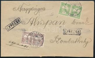 1916 Expressz levél 50f bérmentesítéssel / Express cover "BALTAVÁR" - Szombathely