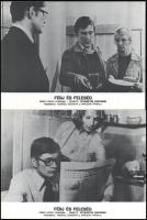 cca 1982 ,,Férj és feleség" című lengyel filmdráma jelenetei és szereplői, 7 db produkciós filmfotó nyomdatechnikával sokszorosítva kartonpapírra, egyoldalas nyomással, a használatból eredő (esetleges) kisebb hibákkal, 18x24 cm