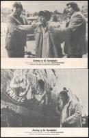 cca 1981 ,,Arany a tó fenekén" című ausztrál - Új-Zéland-i kalandfilm jelenetei és szereplői, 7 db produkciós filmfotó nyomdatechnikával sokszorosítva kartonpapírra, egyoldalas nyomással, a használatból eredő (esetleges) kisebb hibákkal, 18x24 cm