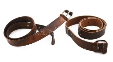 2 db férfi bőr öv, h: 115-130 cm
