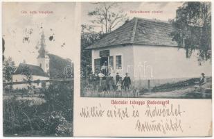 1911 Izbugyaradvány, Vysna Radvan (Laborcradvány, Radvan nad Laborcom); Görög katolikus templom, szövetkezeti üzlet / Greek Catholic church, cooperative shop (fl)