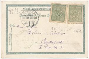 1900 Nazareth. Art Nouveau, floral, litho (EK)