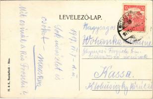 1917 Buziás, Buziásfürdő, Baile Buzias; Kursalon / Gyógyterem, újságosbódé, étterem terasza / spa, n...