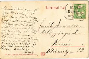 1910 Jászóújfalu, Novácany (Kassa, Kosice); plébánia a tűz után. Nyulászi Béla kiadása / rectory aft...