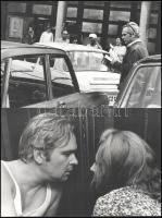 1972 ,,A legszebb férfikor" című magyar film öt jelenetében Latinovits Zoltán színművész, 5 db vintage produkciós filmfotó, ezüst zselatinos fotópapíron, feliratok nélkül, 20x30 cm