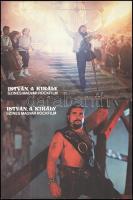 1984 ,,István a király" című magyar film jelenetei és szereplői, 5 db produkciós filmfotó nyomdatechnikával sokszorosítva kartonpapírra, egyoldalas nyomással, a használatból eredő (esetleges) kisebb hibákkal, 18x24 cm