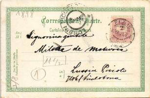 1898 (Vorläufer) Abbazia, Opatija; Blick a. Voloska und Abbazia v. Norden, Aurorahöhe. Ottmar Zieher...