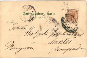 1899 (Vorläufer) Graz, Zahnradbahn / cogwheel railway, trains. Art Nouveau, litho (EK)