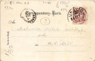 1896 (Vorläufer) Wien, Vienna, Bécs XIX. Kahlenberg, Leopoldsberg, Stefanie-Warte / lookout tower, t...