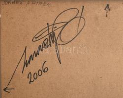 Haraszty István (1934-2022): Jönnek a hírek, 2006. Akril, kollázs, farost, jelzett a hátoldalán, ker...