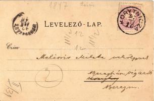 1897 (Vorläufer) Koritnyica, Korytnica; Szecessziós virágos kép / general view. Handowsky, Steiner &...