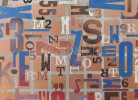 Haraszty István (1934-2022): Hírfoszlány, 2006. Akril, kollázs, farost, jelzett a hátoldalán, keretb...