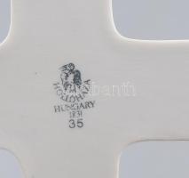 Hollóházi Szász Endre által tervezett feszület, jelzéssel, hibátlan, 18x14 cm