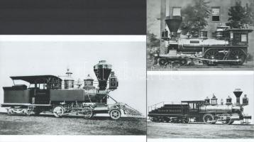 cca 1870 Lokomotívok tétele, Fekete György (1904-1990) budapesti fényképész hagyatékából (vasúttörté...