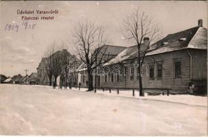 1909 Varannó, Vranov nad Toplou; Fő utca télen. Spira A. kiadása / main street in winter