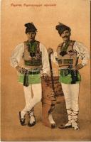 1915 Fogaras, Fogaras megyei népviselet. Thierfeld D. kiadása / traditional custom, folklore