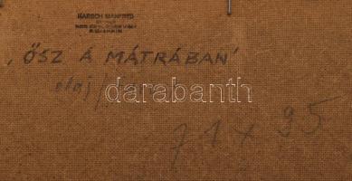 Karsch, Manfred (1948-): Ősz a Mátrában, 1997. Olaj, farost, jelezve jobbra középen lent, hátoldalán...