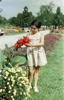 1956 Budapest, a Margitsziget színes felvételeken, a képek elősorban családi emlékképek, de a korabe...