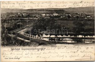 1904 Sepsiszentgyörgy, Sfantu Gheorghe; látkép, híd. Gere István kiadása / general view, bridge (EB)