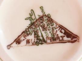 cca 1912-1914 Rosenthal váza. Plasztikus festett virágmintákkal díszített, jelzett, "Reznay W. ...