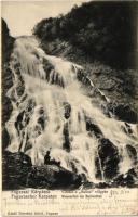 1904 Fogarasi-havasok (Fogarasi Kárpátok), Fogarascher Karpathen, Muntii Fagarasului; Vízesés a Bullea (Bilea) völgyben. Kiadja Thierfeld Dávid / Wasserfall im Bulleathal / Cascada Balea / waterfall (EK)