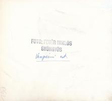 1962 Fehér Miklós gyöngyösi fotóművész ,,Veszprémi est" című, pecséttel jelzett, vintage alkotá...