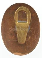 ~1920-1930. "Budapest Székesfőváros - Altiszt" zománcozott bronz gomblyukjelvény (36x27mm)...