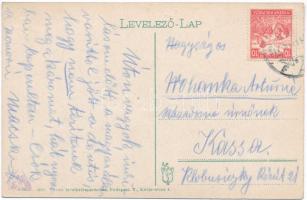 1917 Temesvár, Timisoara; Jenő herceg tér zenével, zenekar, Temesi Agrár takarékpénztár, Turul cipőg...