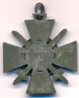 1943. "Tűzkereszt I. fokozata" oxidált hadifém kitüntetés mellszalag nélkül T:XF,VF Hungar...