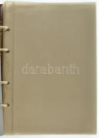 "Banknoten Briefe aus aller Welt" piros, plüssborítású, négygyűrűs album 40db, osztás nélk...