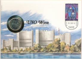 Ausztria 1987. 10Sch, felbélyegzett borítékban, bélyegzéssel, német nyelvű leírással T:UNC  Austria 1987. 10 Schilling in envelope with stamp and cancellation, with German description C:UNC