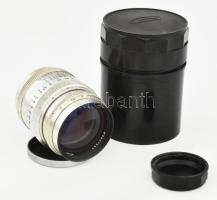 Régi orosz Jupiter 9 1/2 F=8,5 fényképezőgép objektív, bakelit tartóban