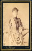 cca 1890 Lugos, Rudolf Kofsyna fényképészeti műtermében készült, keményhátú, vintage fotó, felirata ...