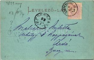 1899 (Vorläufer) Szepesváralja, Spisské Podhradie, Kirchdrauf; este. Szoller Géza kiadása / night