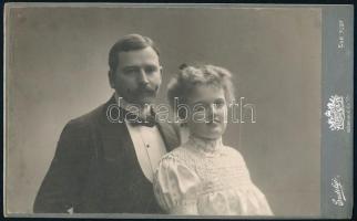 cca 1905 Budapest, Erdélyi Mór fényképészeti műtermében készült, keményhátú, vintage fotó, 21,1x13,1 cm