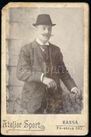 cca 1910 Kassa, a Sport fényképészeti műtermében készült, kisméretű, keményhátú, vintage fotó, sérül...