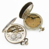 Elira ezüst (Ag) zsebóra niellós, aranyberakásos figurális díszítéssel., jelzett, nem működik d: 50 ...