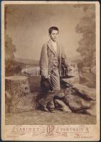 cca 1870 Maros Vásárhelytt, Chiehulski P. fényképészeti műtermében készült, keményhátú, vintage fotó, 15,8x11 cm