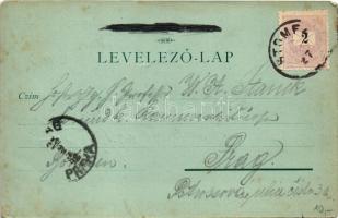 1898 (Vorläufer) Pozsonyborostyánkő, Stupavsky Podzámok, Borinka (Stomfa, Stupava); várrom este. Wet...