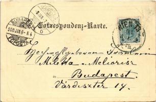 1900 Wien, Vienna, Bécs; Kursalon, Parkring. C. Binder Art Nouveau (EB)