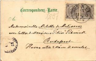 1897 (Vorläufer) Wien, Vienna, Bécs; Kur-Salon im Stadtpark, Franzensring, Rotunde im k.k. Prater. K...