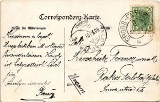 1907 Wien, Vienna, Bécs XIX. Kahlenberg, Leopoldsberg, Stefanie-Warte / lookout tower, train, locomo...