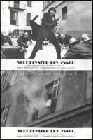 cca 1971 ,,Volt egyszer egy zsaru" című francia - olasz bűnügyi filmvígjáték jelenetei és szereplői, 13 db vintage produkciós filmfotó ezüst zselatinos fotópapíron, a használatból eredő (esetleges) kisebb hibákkal, 18x24 cm